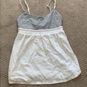 Grey and White Lululemon Tank